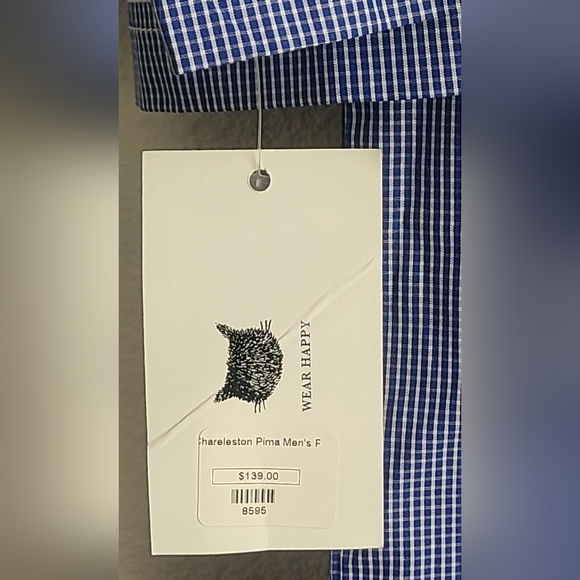 NWT The Cat's Pajamas- Men's Blue White East Side Luxe Pima Pajama Set, Sz XL - Picture 4 of 10